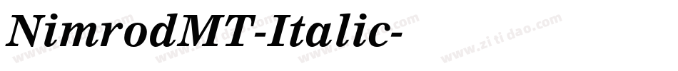 NimrodMT-Italic字体转换