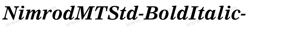 NimrodMTStd-BoldItalic字体转换