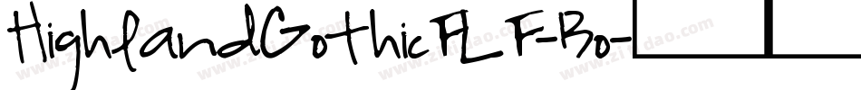 HighlandGothicFLF-Bo字体转换