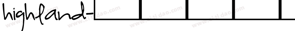 highland字体转换