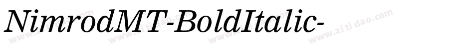 NimrodMT-BoldItalic字体转换