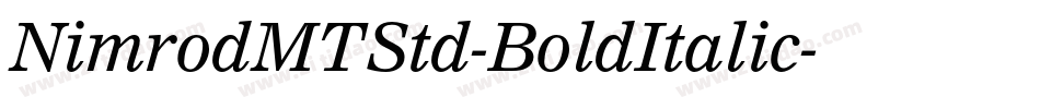 NimrodMTStd-BoldItalic字体转换
