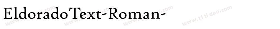 EldoradoText-Roman字体转换