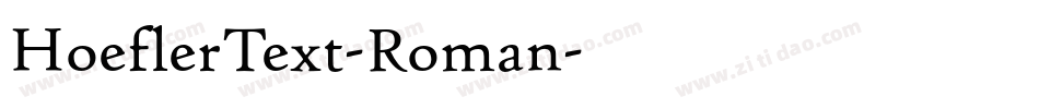 HoeflerText-Roman字体转换