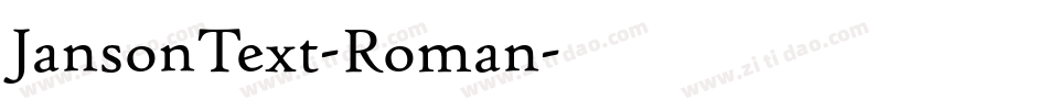 JansonText-Roman字体转换