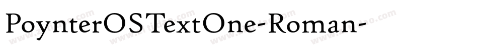 PoynterOSTextOne-Roman字体转换