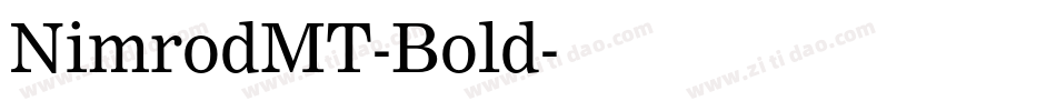 NimrodMT-Bold字体转换