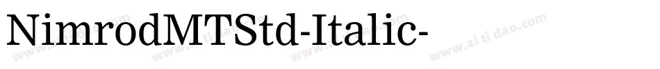 NimrodMTStd-Italic字体转换