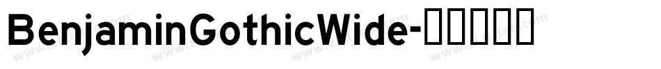 BenjaminGothicWide字体转换