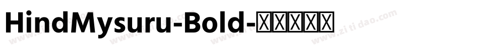 HindMysuru-Bold字体转换
