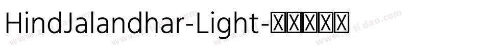 HindJalandhar-Light字体转换