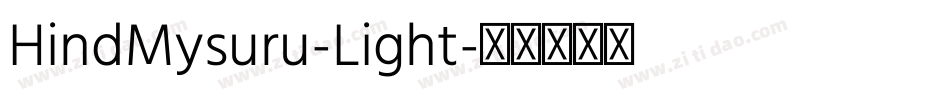 HindMysuru-Light字体转换