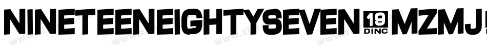 NineteenEightySeven-MzMJ字体转换