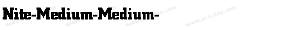 Nite-Medium-Medium字体转换