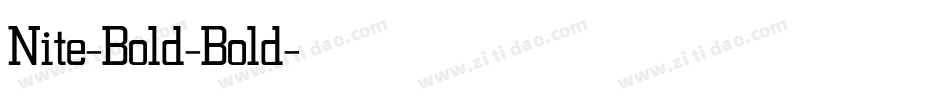 Nite-Bold-Bold字体转换