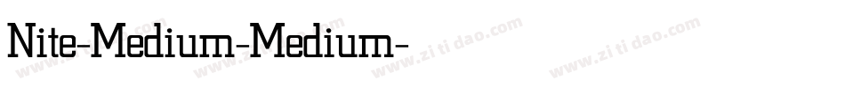 Nite-Medium-Medium字体转换