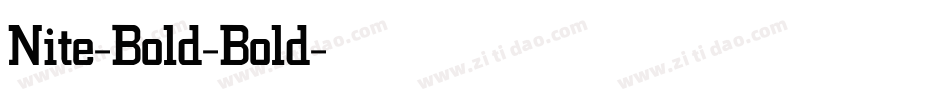 Nite-Bold-Bold字体转换