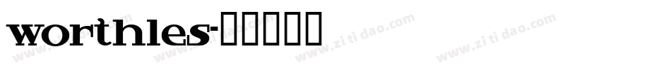worthles字体转换