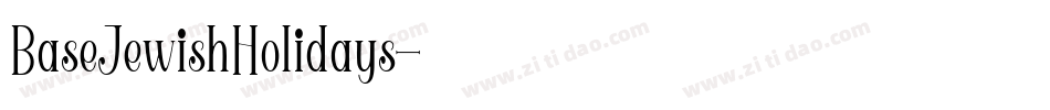 BaseJewishHolidays字体转换