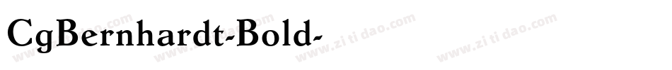 CgBernhardt-Bold字体转换