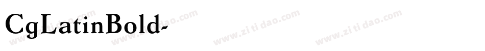CgLatinBold字体转换