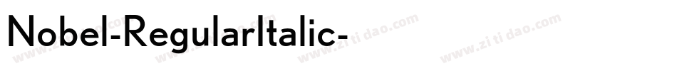Nobel-RegularItalic字体转换