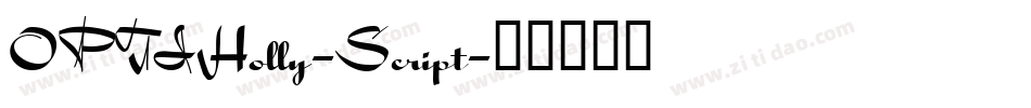 OPTIHolly-Script字体转换