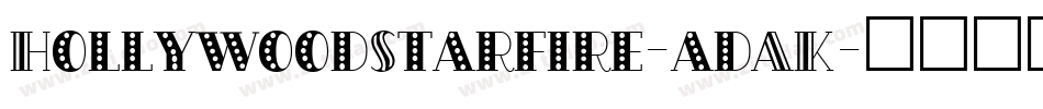HollywoodStarfire-adAK字体转换
