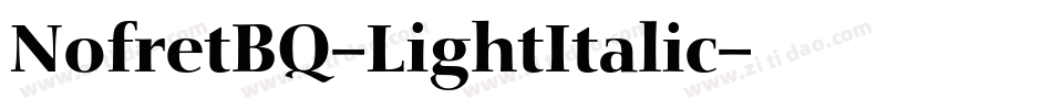 NofretBQ-LightItalic字体转换