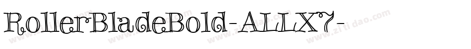 RollerBladeBold-ALLX7字体转换