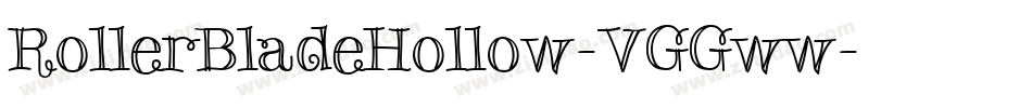 RollerBladeHollow-VGGww字体转换