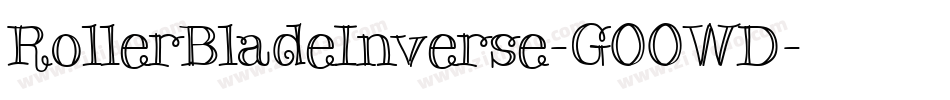 RollerBladeInverse-GOOWD字体转换