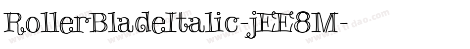 RollerBladeItalic-jEE8M字体转换