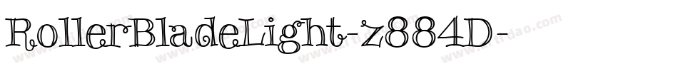 RollerBladeLight-z884D字体转换