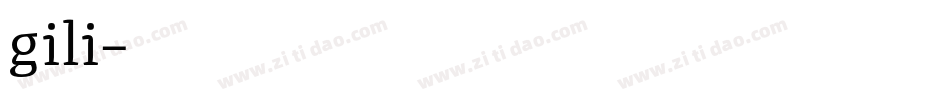 gili字体转换