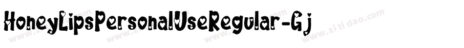 HoneyLipsPersonalUseRegular-GjBa字体转换