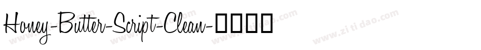 Honey-Butter-Script-Clean字体转换