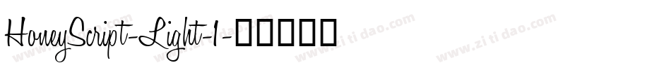 HoneyScript-Light-1字体转换