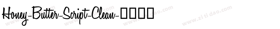 Honey-Butter-Script-Clean字体转换
