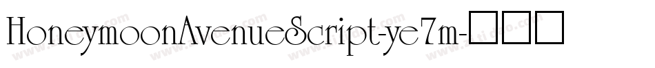 HoneymoonAvenueScript-ye7m字体转换