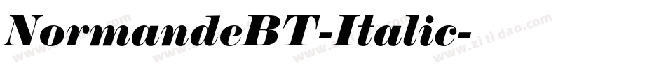 NormandeBT-Italic字体转换