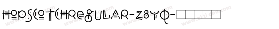 HopscotchRegular-Z8Yq字体转换