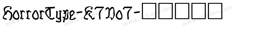 HorrorType-K7Vo7字体转换