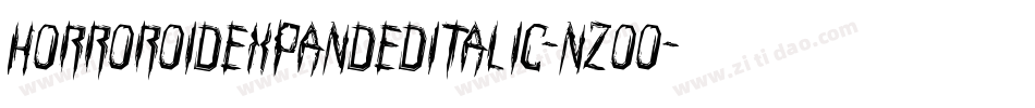 HorroroidExpandedItalic-nzOO字体转换