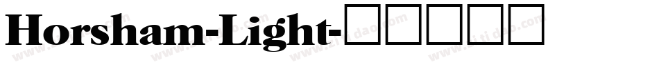 Horsham-Light字体转换