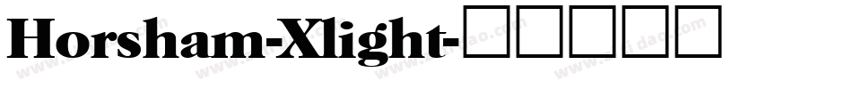 Horsham-Xlight字体转换