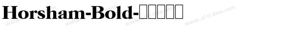Horsham-Bold字体转换