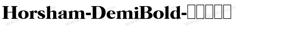 Horsham-DemiBold字体转换