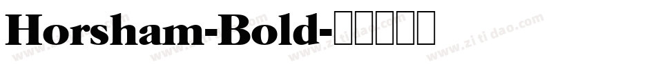 Horsham-Bold字体转换
