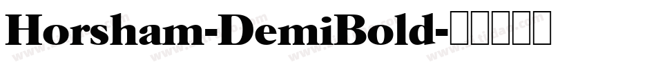 Horsham-DemiBold字体转换